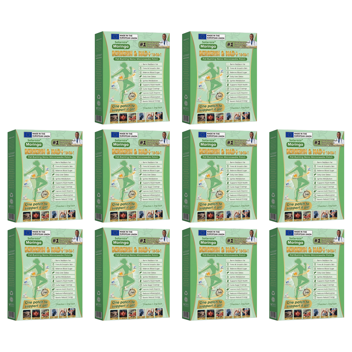 🇪🇺 Official Solaroza® Centre | Targeted 10-in-1 Slimming Patch with Berberine & NAD+