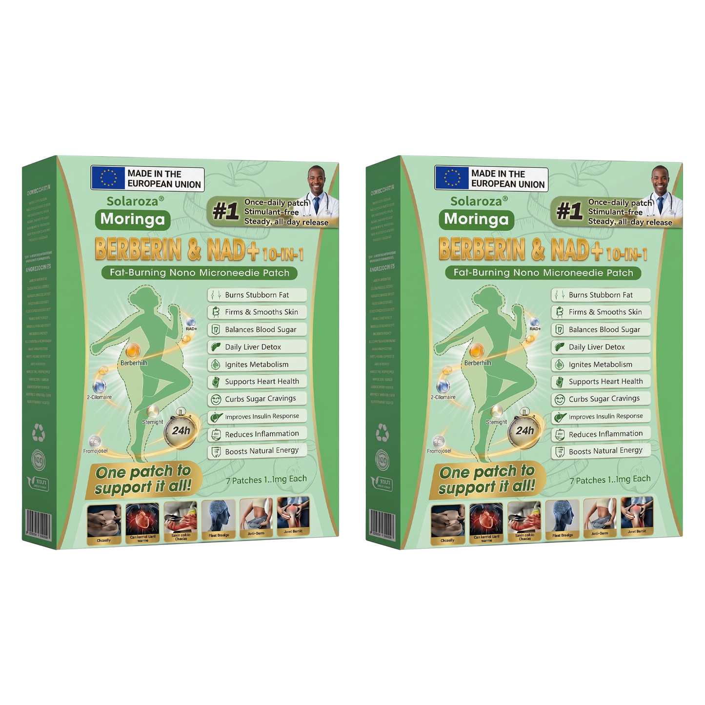 🇪🇺 Official Solaroza® Centre | Targeted 10-in-1 Slimming Patch with Berberine & NAD+