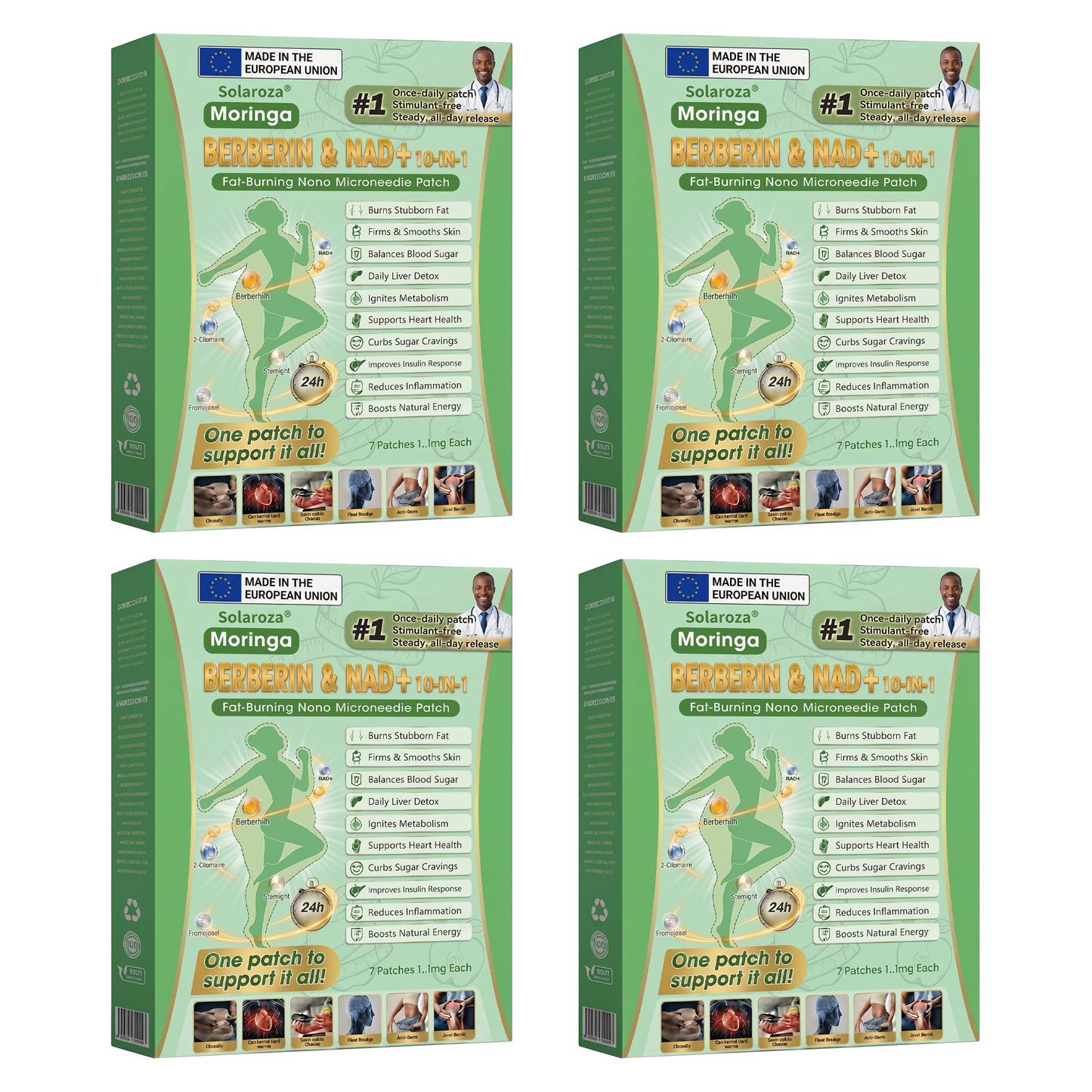 🇪🇺 Official Solaroza® Centre | Targeted 10-in-1 Slimming Patch with Berberine & NAD+