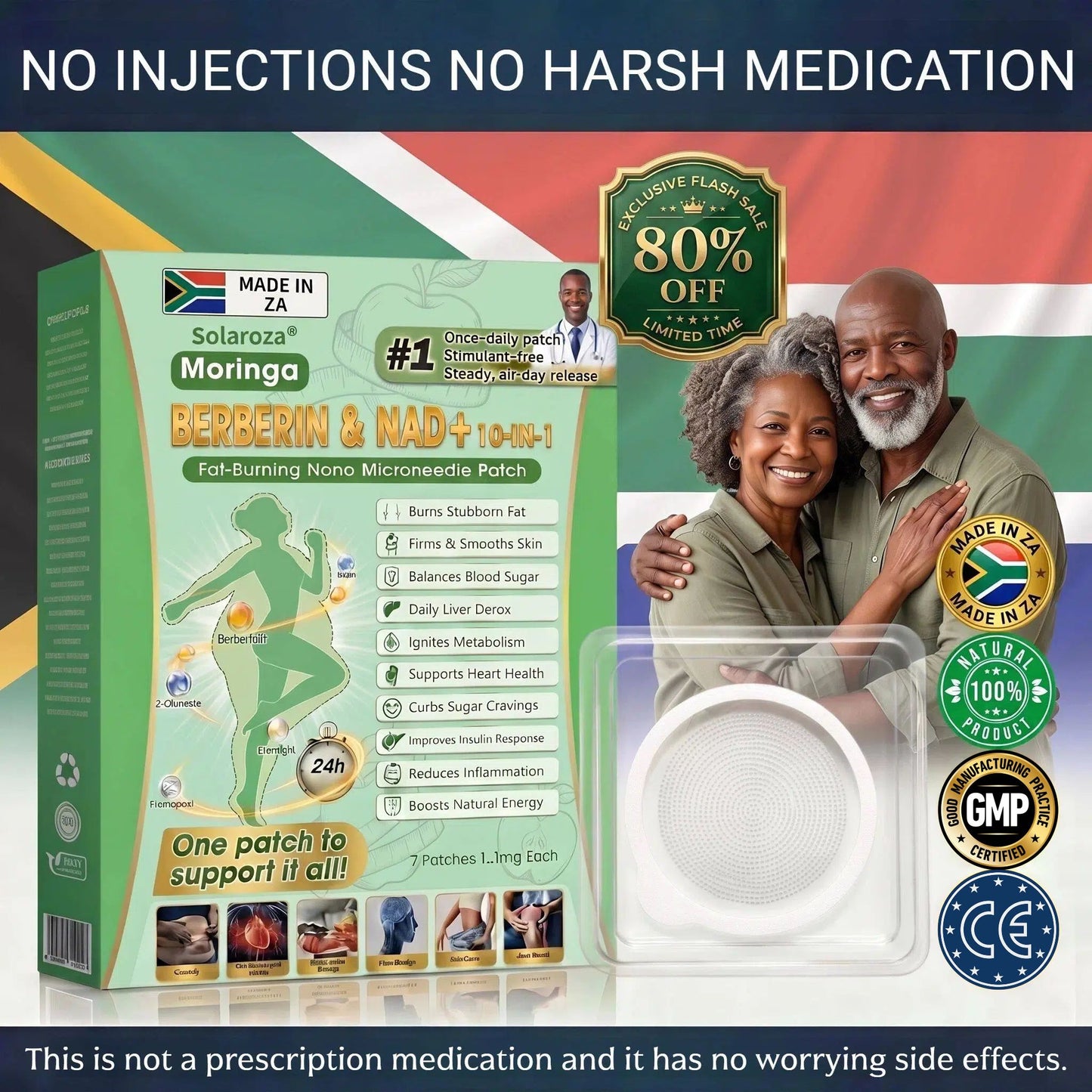 👩🏿‍⚕️✅️Official Solaroza® Centre | Targeted 10-in-1 Slimming Patch with Berberine & NAD+