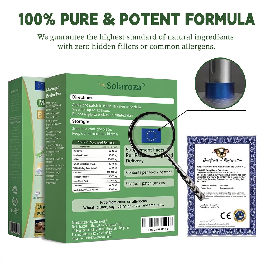 🇪🇺 Official Solaroza® Centre | Targeted 10-in-1 Slimming Patch with Berberine & NAD+